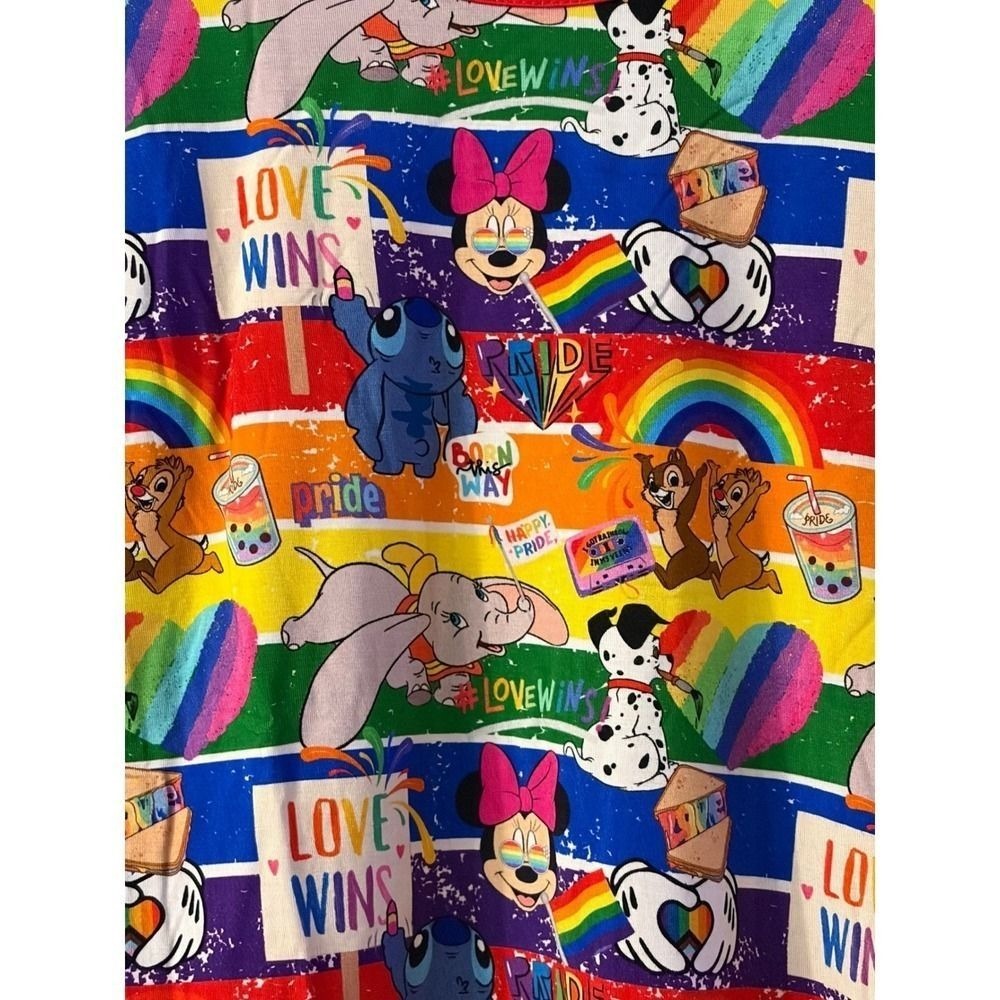 Disney Pride Shephard's Sleepers Kids PJ‎ Set Love Wins Mickey Stitch 9/10y - Picture 3 of 10